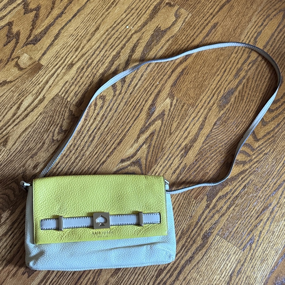 Kate Spade Two-Tone Yellow and White Crossbody Bag